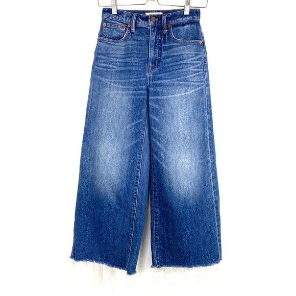 MADEWELL Wide Leg Crop High Rise Jeans in Frida Wash Size 24 Style G1612 - Picture 2 of 9